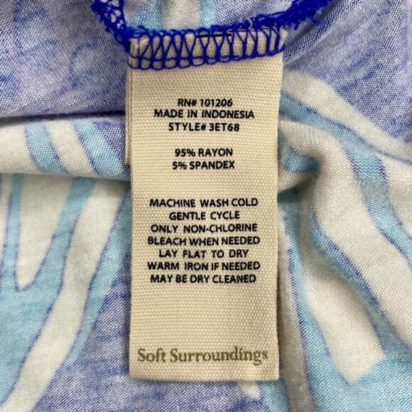 Soft Surroundings Serena Maxi Nazarine Blue Multi - Picture 9 of 11